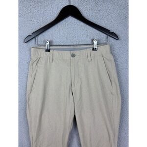 Under Armour Pants Mens 30x30 Beige Golf Chino Performance Stretch Check Casual